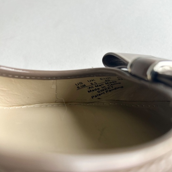 Naturalizer Grey Brown Patent Leather Bow Pumps size 8.5 - Picture 10 of 16